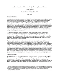 An Overview of Non-Deliverable Foreign Exchange Forward Markets