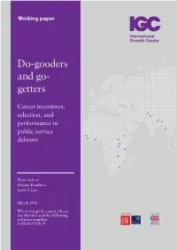 Do-Gooders and Go- Getters