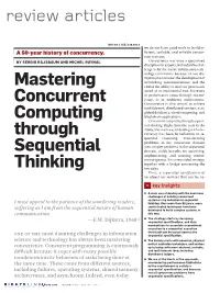 Mastering Concurrent Computing Through Sequential Thinking