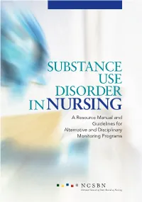 Substance Use Disorder in Nursing