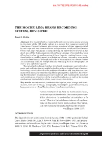 The Moche Lima Beans Recording System, Revisited