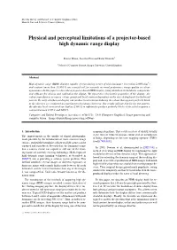 Physical and Perceptual Limitations of a Projector-Based High Dynamic Range Display
