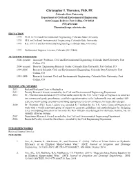 Christopher I. Thornton, Phd, PE