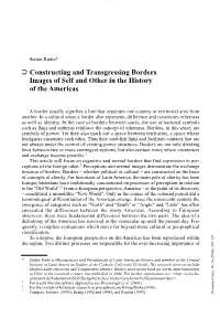 Constructing and Transgressing Borders Images of Self and Other in the History of the Americas