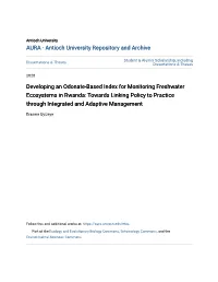 Developing an Odonate-Based Index for Monitoring Freshwater Ecosystems in Rwanda: Towards Linking Policy to Practice Through Integrated and Adaptive Management