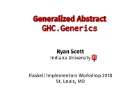 Generalized Abstract GHC.Generics