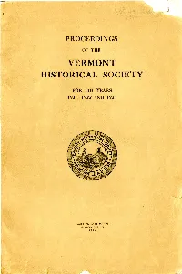 Windsor's Importance in Vermont's History Prior to the Establishment of the Vermont Constitution