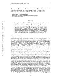 Deep Multitask Learning Through Soft Layer Ordering