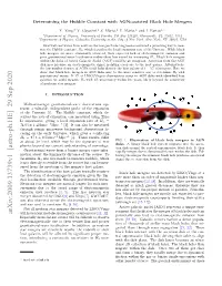 Determining the Hubble Constant with Black Hole Mergers in Active Galactic Nuclei