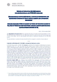Effects of Covid-19 on 9M 2020 Results