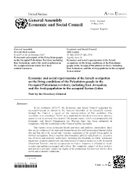 General Assembly Economic and Social Council