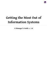 Getting the Most out of Information Systems: a Manager's Guide (V