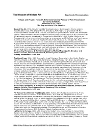 TSAP 2016 Screening Schedule