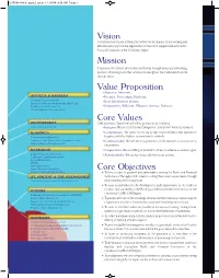 Vision Mission Value Proposition Core Values Core Objectives