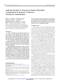Androgen Receptor Is Targeted to Distinct Subcellular Compartments in Response to Different Therapeutic Antiandrogens