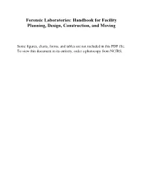Forensic Laboratories: Handbook for Facility Planning, Design, Construction, and Moving