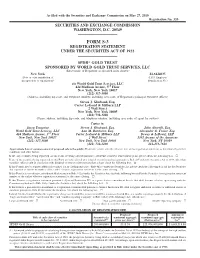 Form S-3 Registration Statement Under the Securities Act of 1933