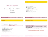 Writing Talks & Using Beamer