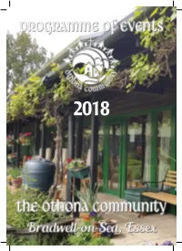 2018 Programme of Events