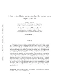 A Face-Centred Finite Volume Method for Second-Order Elliptic Problems