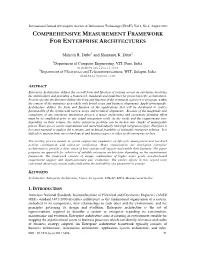 Comprehensive Measurement Framework for Enterprise Architectures