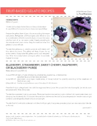 FRUIT-BASED GELATO RECIPES a Skillshare Class by Food Nouveau