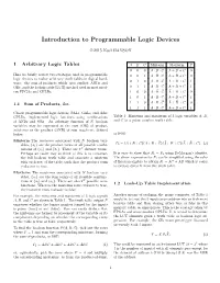 Introduction to Programmable Logic Devices
