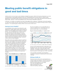 Meeting Public Benefit Obligations in Good and Bad Times PDF File