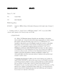 Memorandum (Draft)