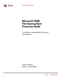Microsoft SMB File Sharing Best Practices Guide