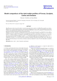 Model Comparison of the Dark Matter Profiles