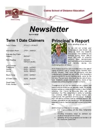 Newsletter Term 4 2020