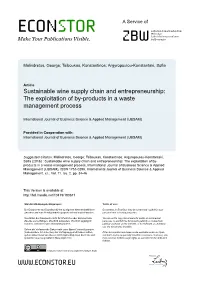 Sustainable Wine Supply Chain and Entrepreneurship: the Exploitation of By-Products in a Waste Management Process