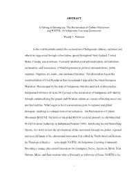 The Reclamation of Culture Movement and NAIITS: an Indigenous Learning Community