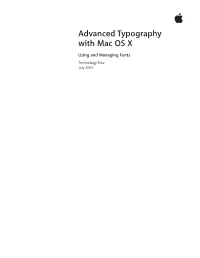 Advanced Typography with Mac OS X