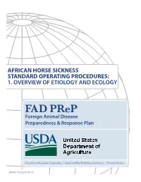 African Horse Sickness Standard Operating Procedures: 1