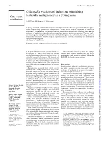 Chlamydia Trachomatis Infection Mimicking Testicular Malignancy In