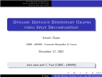 Dynamic Distance Hereditary Graphs Using Split Decomposition