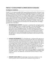 Parcel P-12 Development & Urban Design Guidelines