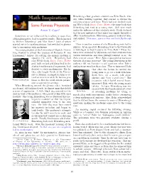 Some Famous Physicists Ing Weyl’S Book Space, Time, Matter, the Same Book That Heisenberg Had Read As a Young Man