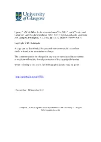 What Do the Servants Know? In: Gill, C. (Ed.) Theatre and Culture in Early Modern England, 1650–1737: from Leviathan to Licensing Act