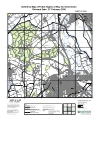Definitive Map of Public Rights of Way for Oxfordshire Relevant Date: 21St February 2006 Colour SHEET SP 40 NE