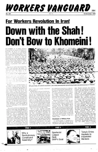 For Workers Revolution in Iran! • Ownwi E a I• On'l 60W to Omeinil