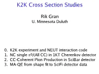 K2K Cross Section Studies