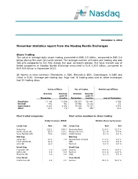 May 2010 Statistics Report from the NASDAQ OMX Nordic Exchanges