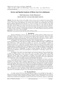Sector and Spatial Analysis of Batu, East Java-Indonesia