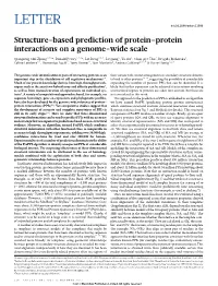 Structure-Based Prediction of Protein-Protein Interactions on A