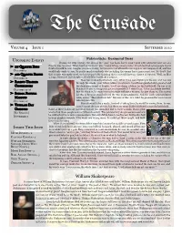 Upcoming Events Inside This Issue Volume 4 Issue 1 September 2020 William Shakespeare