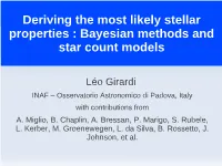 Deriving the Most Likely Stellar Properties : Bayesian Methods and Star Count Models