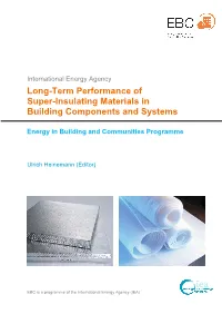 Long-Term Performance of Super-Insulating Materials in Building Components and Systems